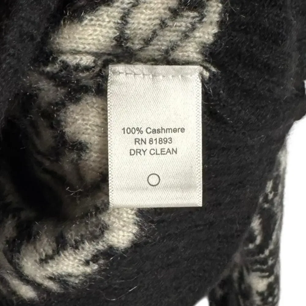Isaac Mizrahi LIVE! Floral‎ Cashmere Button Up Cardigan Knit Sweater Top Large
